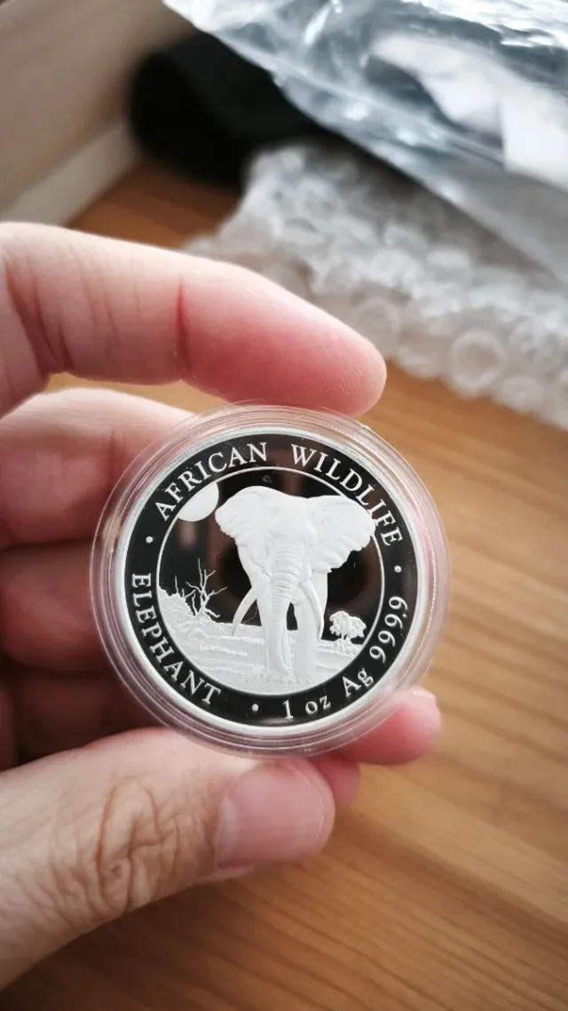 Moneda Plata 1 Oz ELEFANTE Somalia 2025