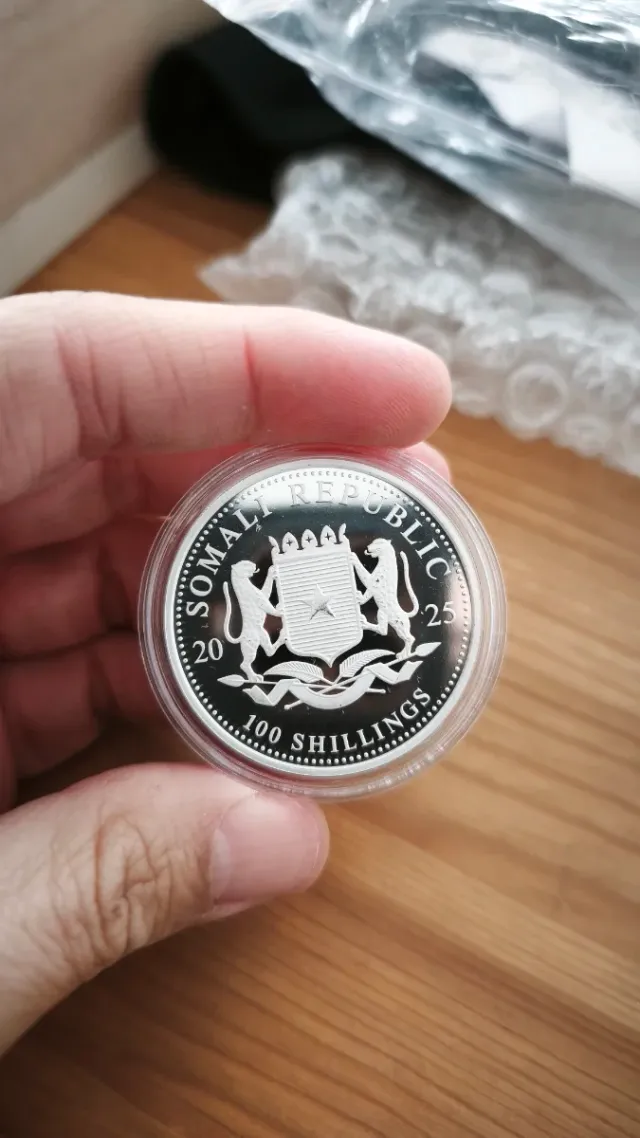 Moneda Plata 1 Oz ELEFANTE Somalia 2025
