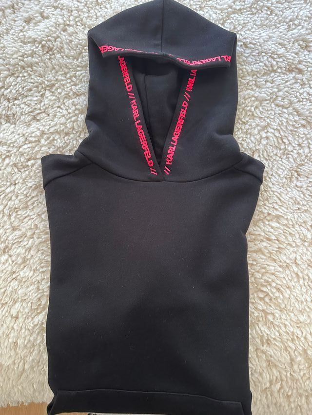 Sudadera Karl Lagerfeld Mujer Talla M Negra Rosa