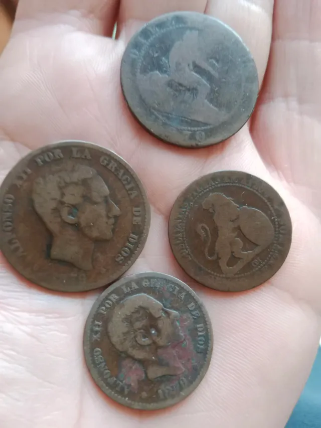 Monedas antiguas de España cobre