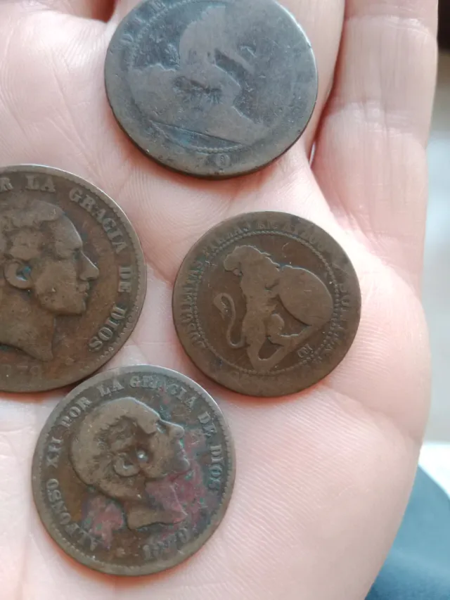 Monedas antiguas de España cobre