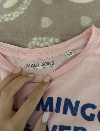 Maglietta Maui & Sons rosa con stampa