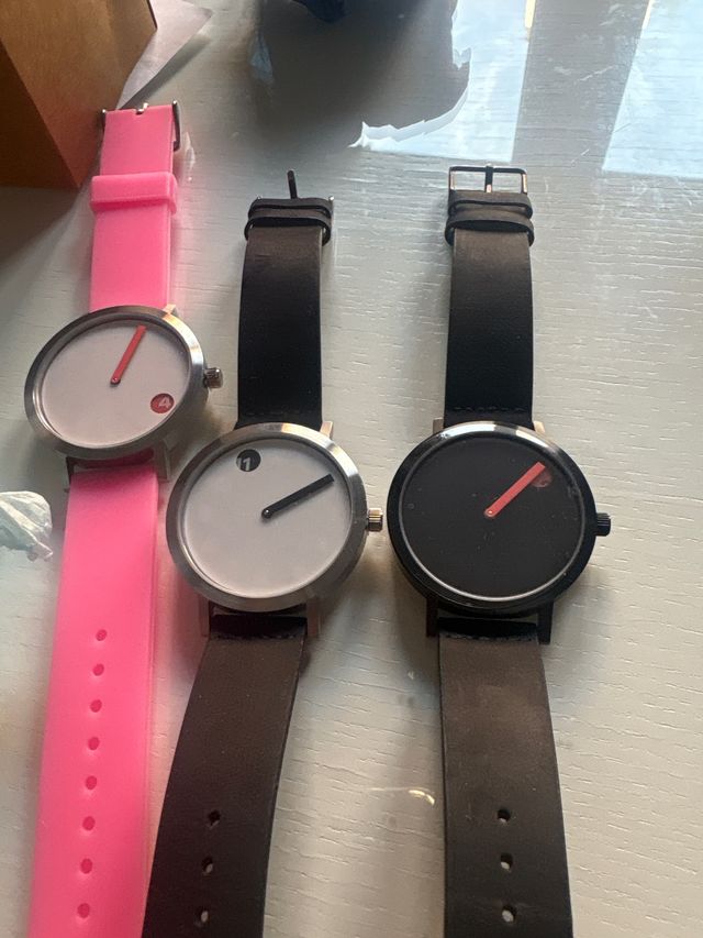 Relojes Hombre Negro y Rosa