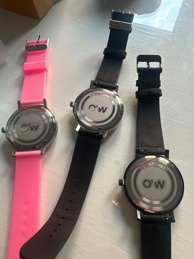 Relojes Hombre Negro y Rosa