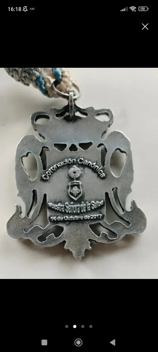 MEDALLA CORONACIÓN CANÓNICA SALUD SAN GONZALO