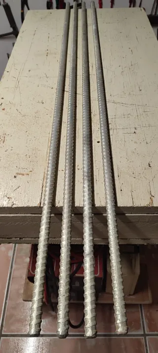 4 Barras de Acero 120cm Espadines de encofrado