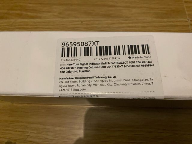 Mando Luces Intermitentes Peugeot 96595087XT