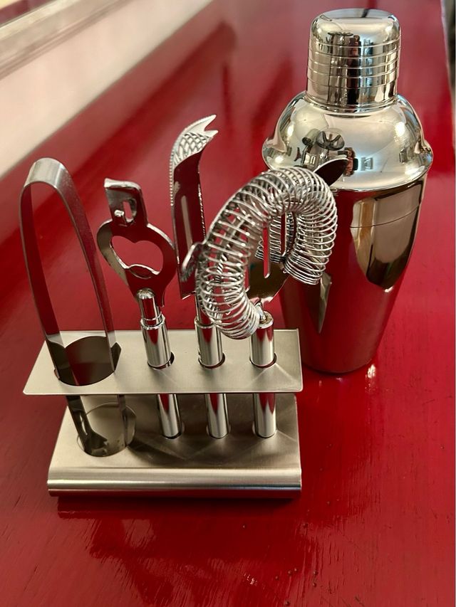 Juego Accesorios Coctelería inox. nunca usado.