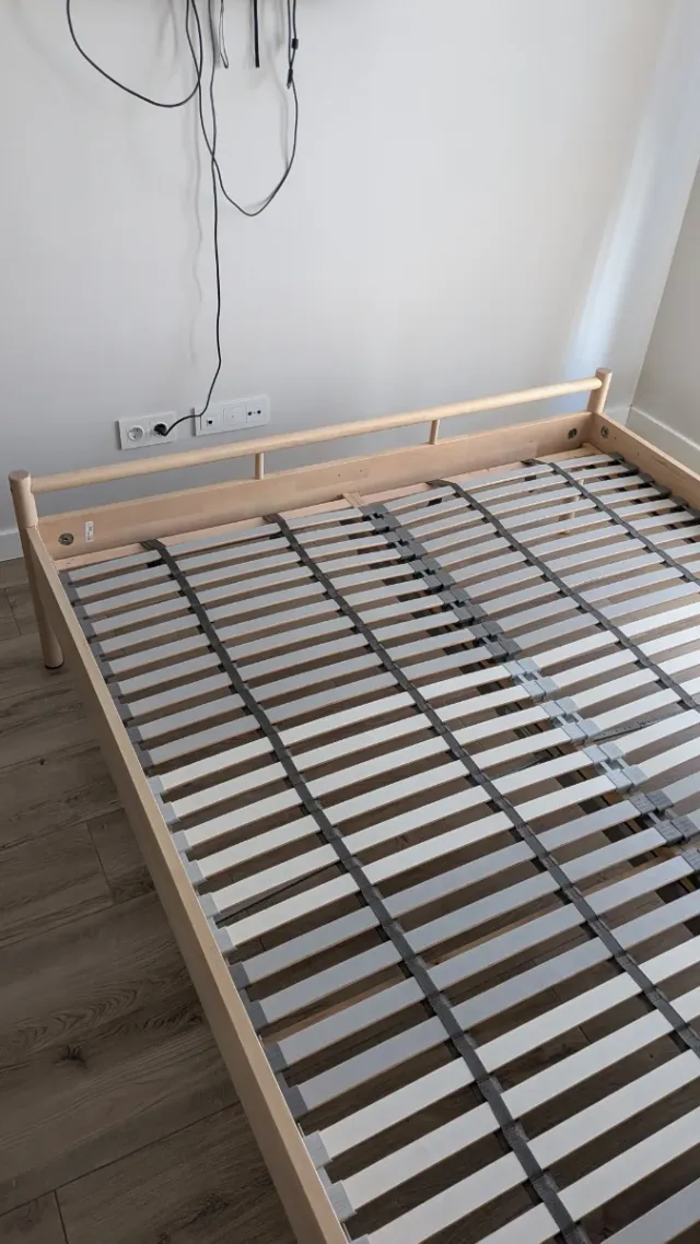 Cama Ikea BJÖRKSNÄS 160x200 + 2 Somieres Lonset