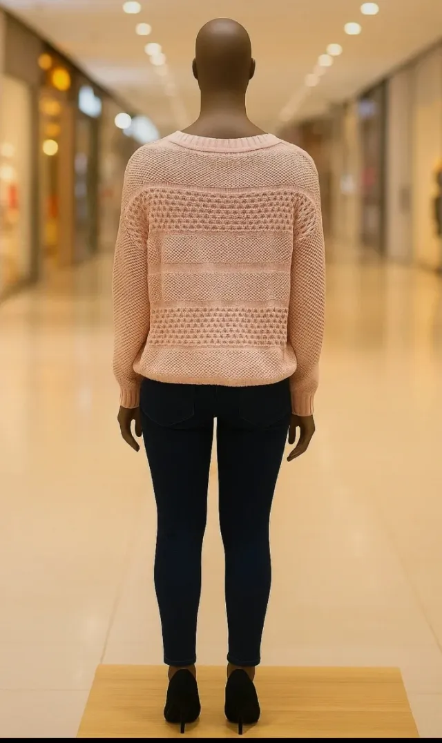 Jersey rosa y azul mujer