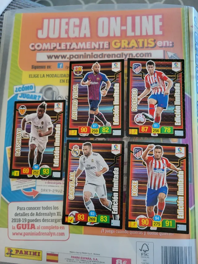 Lote 5 Cromos Adrenalyn XL Edición Limitada