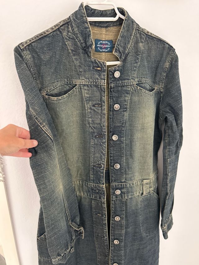 Vestido/chaqueta largo tejano