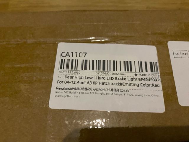 Luz de freno LED Audi A3