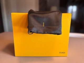Borsa Fendi Tessuto Logo Pelle Marrone
