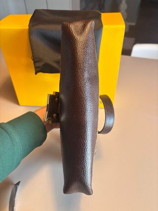 Borsa Fendi Tessuto Logo Pelle Marrone