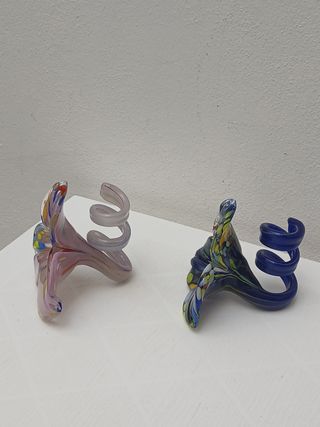 Portacandele in vetro di Murano