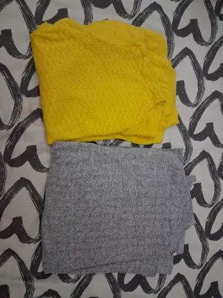 Lote 2 jerséis: gris y amarillo