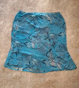 Falda vintage azul