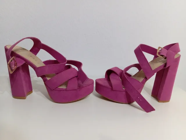 Tacones Buganvilla Plataforma Tacon. Usado dos vec