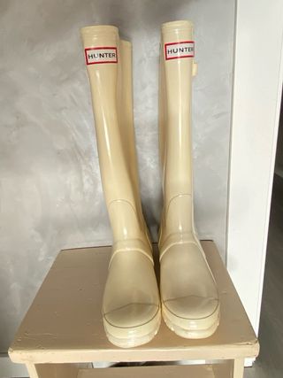 Botas de agua Hunter beige