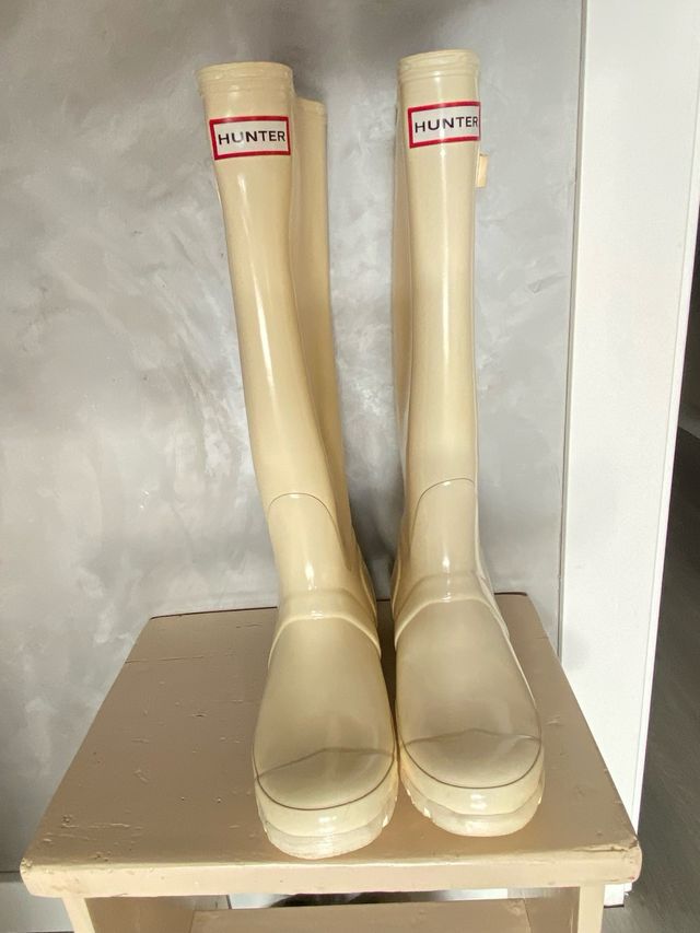 Botas de agua Hunter beige