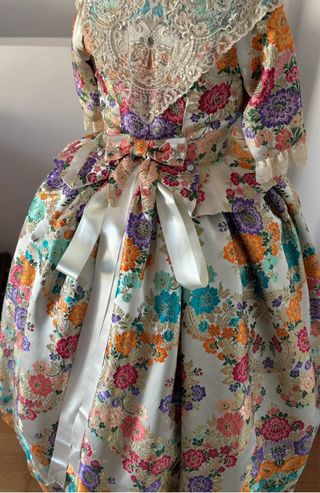 Traje Fallera S XVIII Blanco perlado