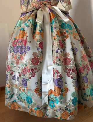 Traje Fallera S XVIII Blanco perlado