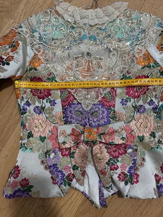 Traje Fallera S XVIII Blanco perlado