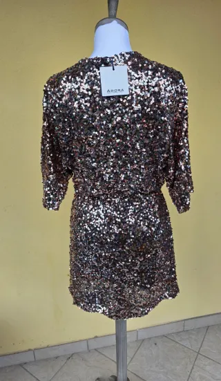 Abito con braghette (Tuta) Paillettes Oro/ Argento