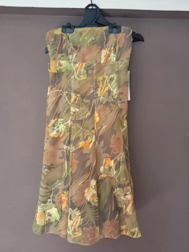 Vestido palabra de honor estampado floral