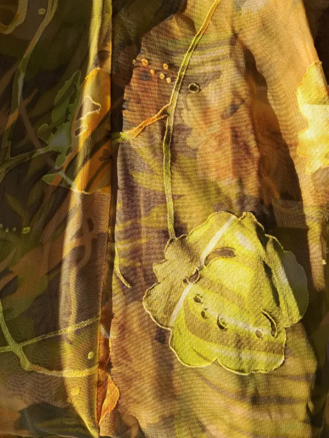 Vestido palabra de honor estampado floral