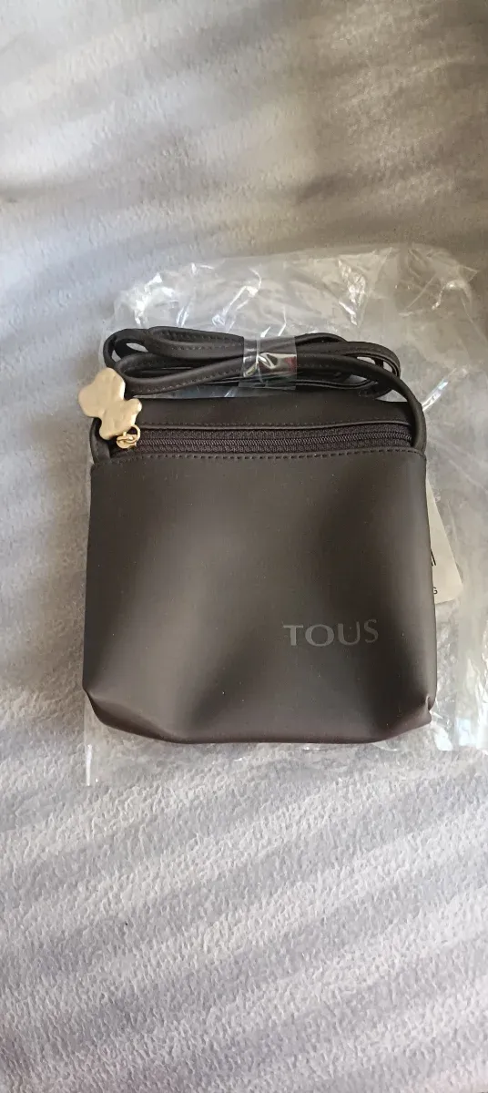 Bolso bandolera Tous marrón y dorado