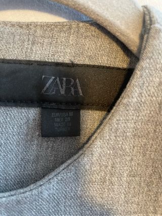 Vestido Zara Negro/Gris Talla M