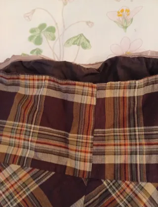 Vestido palabra de honor a cuadros