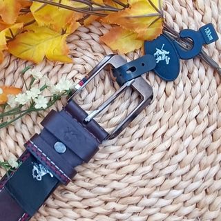 CINTURÓN HOMBRE HEBILLA MARRÓN DISEÑO ITALIANO 130