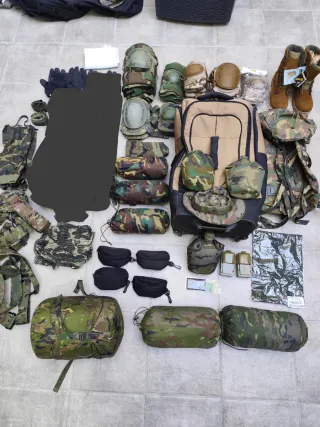 Lote equipo militar camuflaje