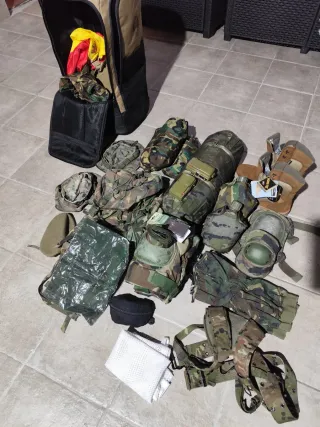 Lote equipo militar camuflaje