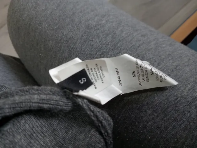 Vestido lana gris Stefanel cuello alto