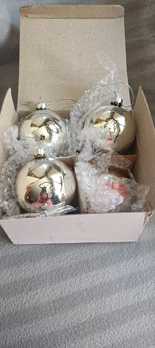 Bolas Nieve Tous Plata y Rosa