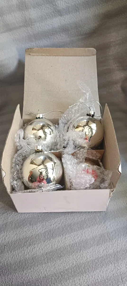 Bolas Nieve Tous Plata y Rosa