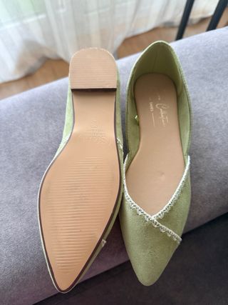 Zapatos planos verdes
