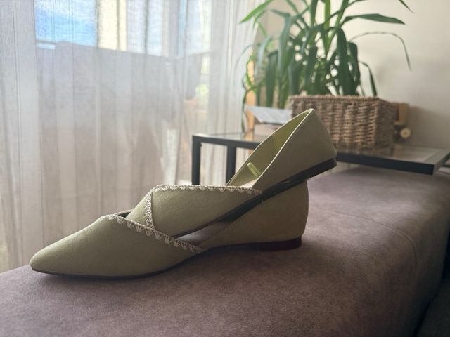 Zapatos planos verdes