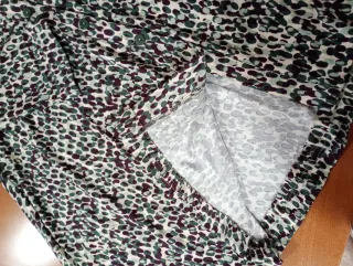 Vestido estampado verde y morado