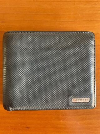 Cartera Lacoste Gris y Amarillo