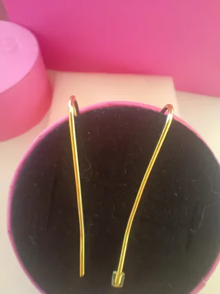 Pendientes Tous Largos Malaquita ,oro