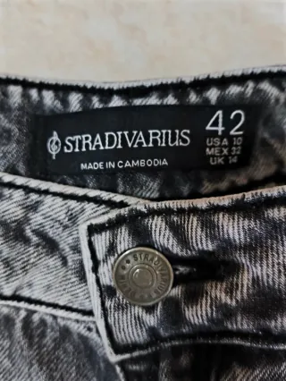 Jeans Cargo Donna Grigio Lavato