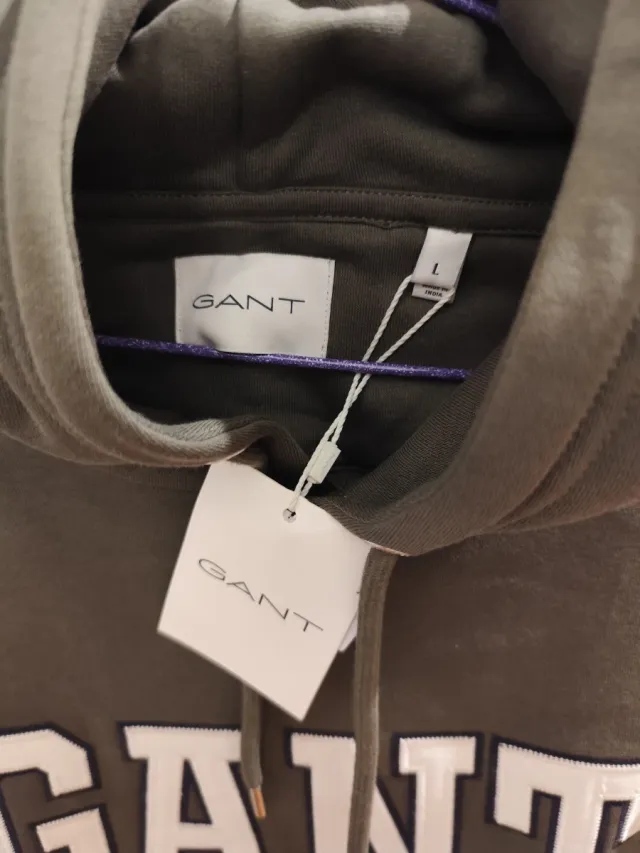 Sudadera GANT verde con capucha