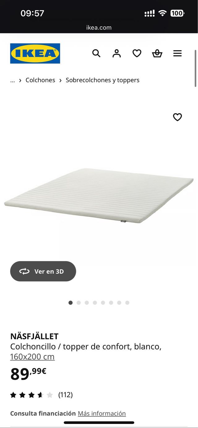 Colchoncillo Topper 160x200 cm