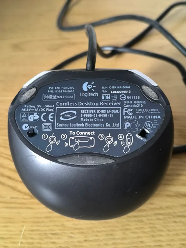 Base de carga Logitech ratón