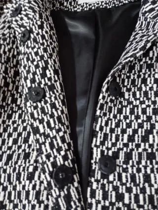 Abrigo Zendra Negro y Blanco